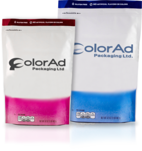 preformed flat gusseted Color Ad Packaging Ltd. bags